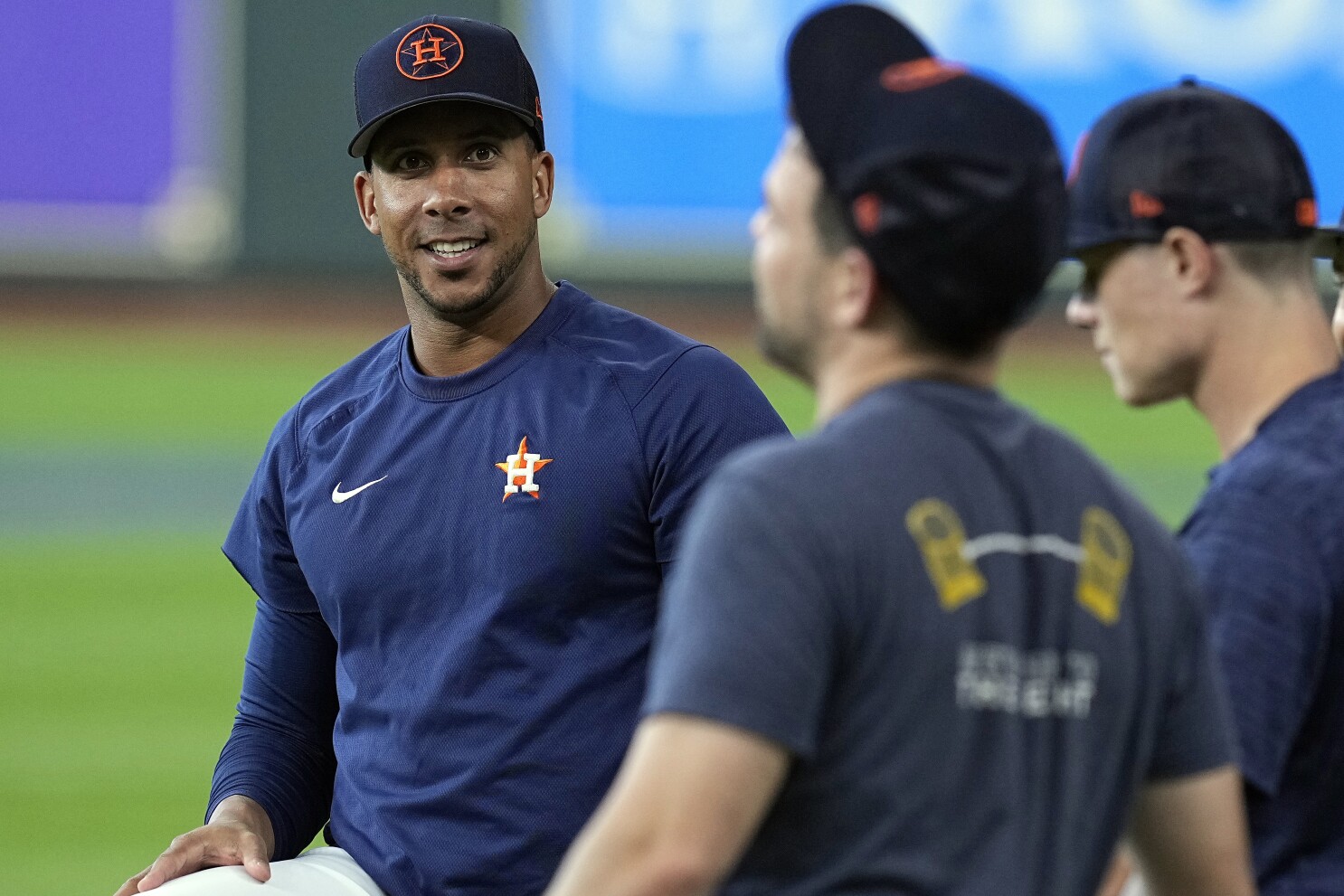 Astros OF Michael Brantley working back from shoulder surgery to